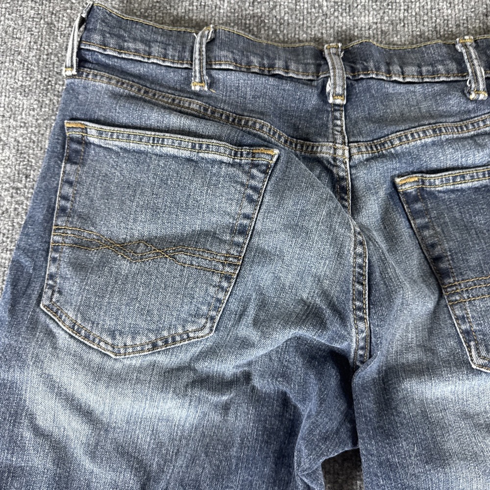 Men's Denizen from Levi's 218 Straight Distressed Blue Denim Jeans 38x 30 - Picture 13 of 13